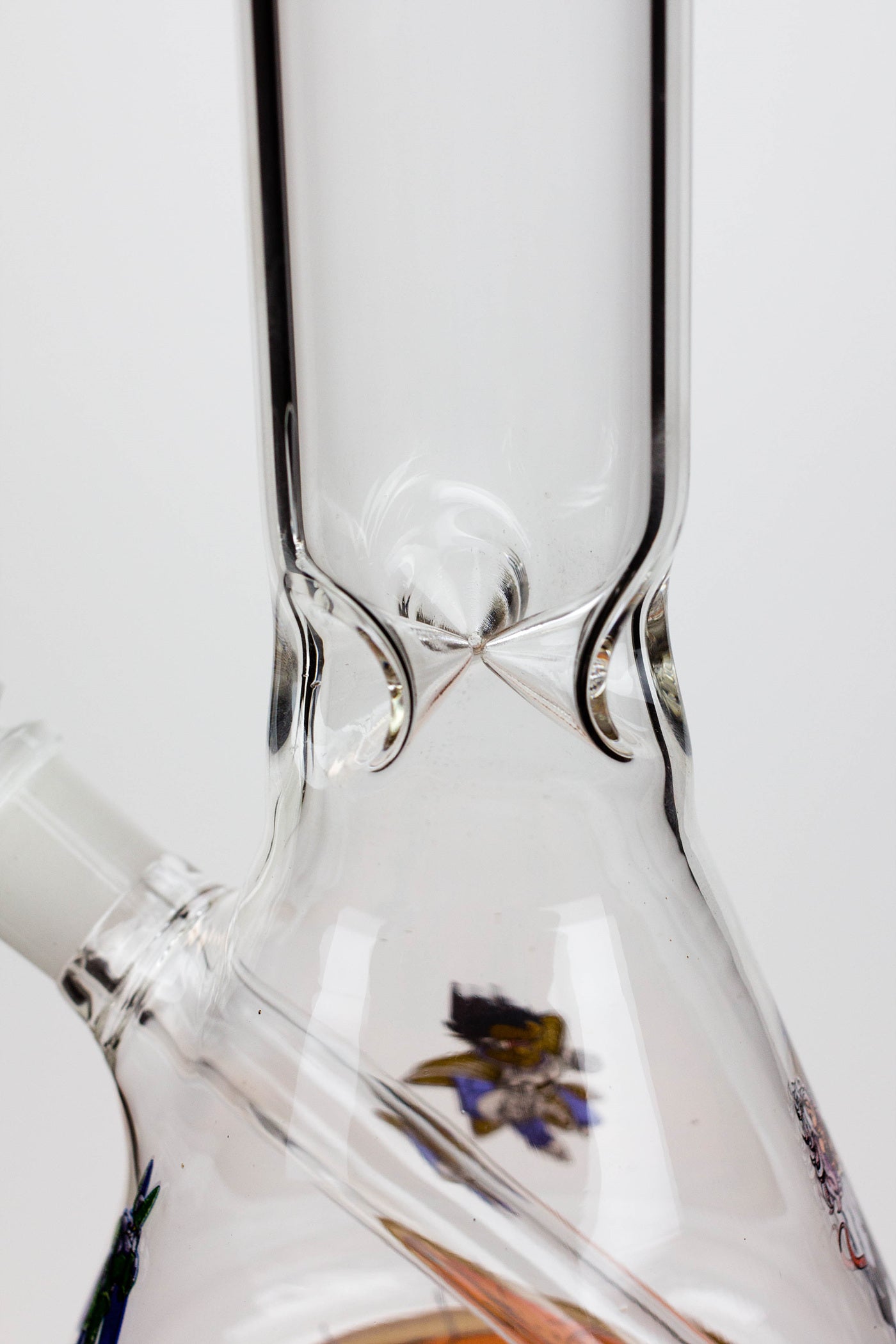 12" Cartoon beaker glass water bong
