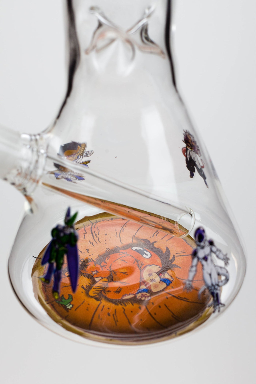 12" Cartoon beaker glass water bong