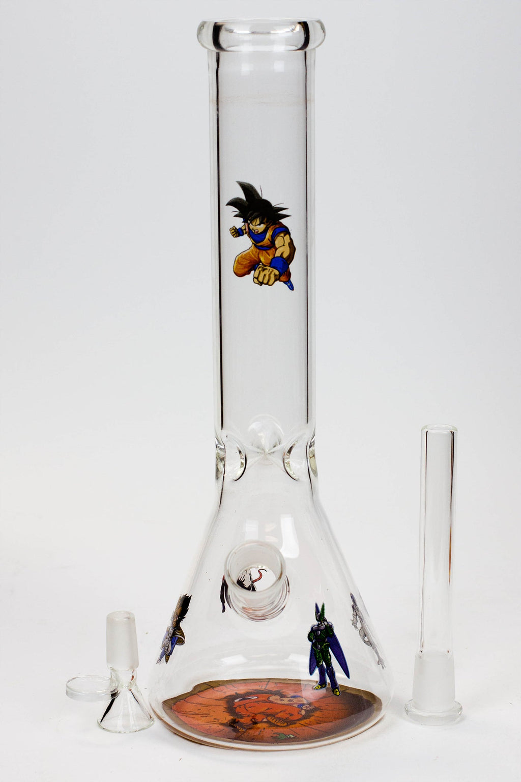 12" Cartoon beaker glass water bong