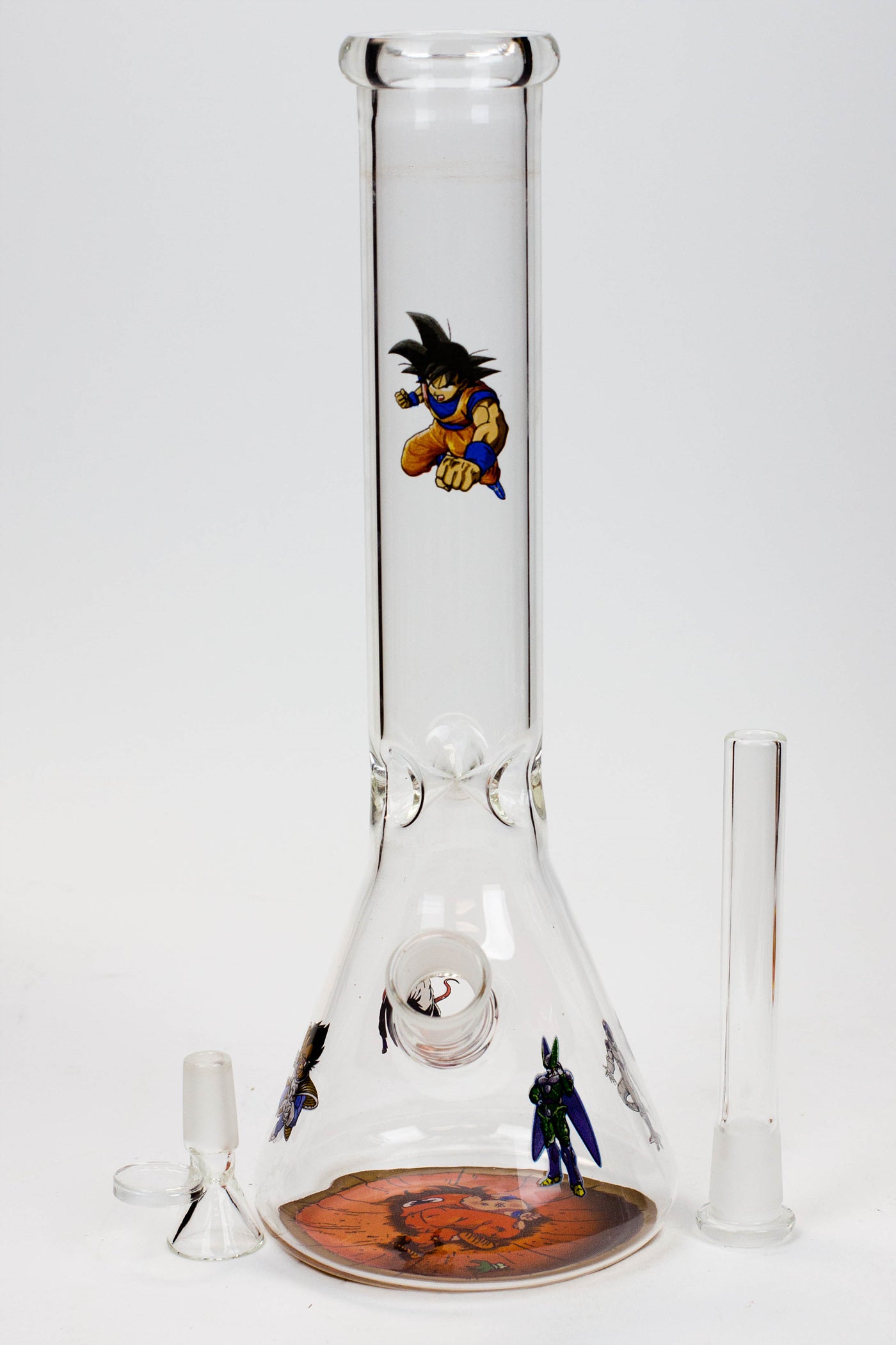 12" Cartoon beaker glass water bong