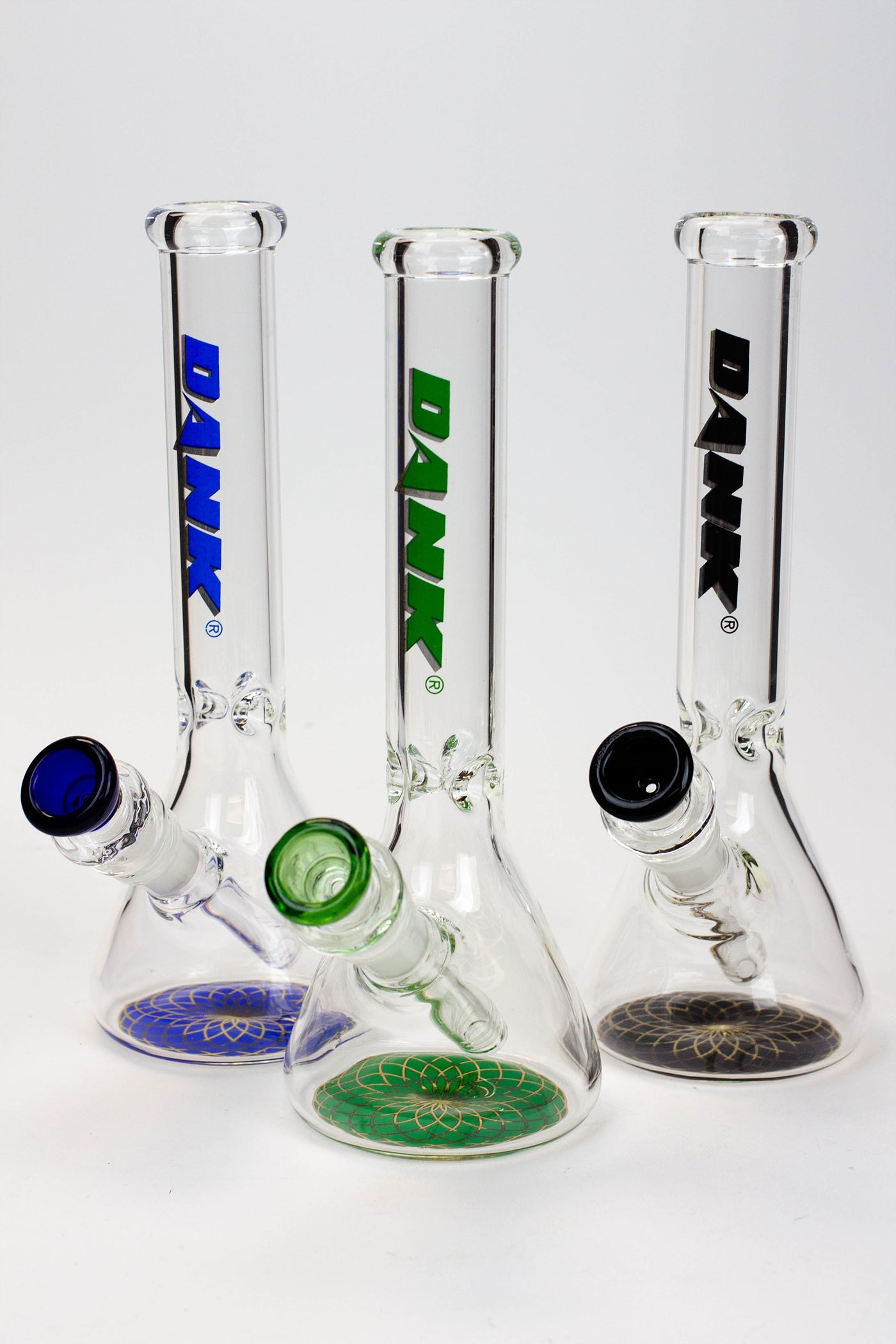 9.5" DANK beaker glass water bong