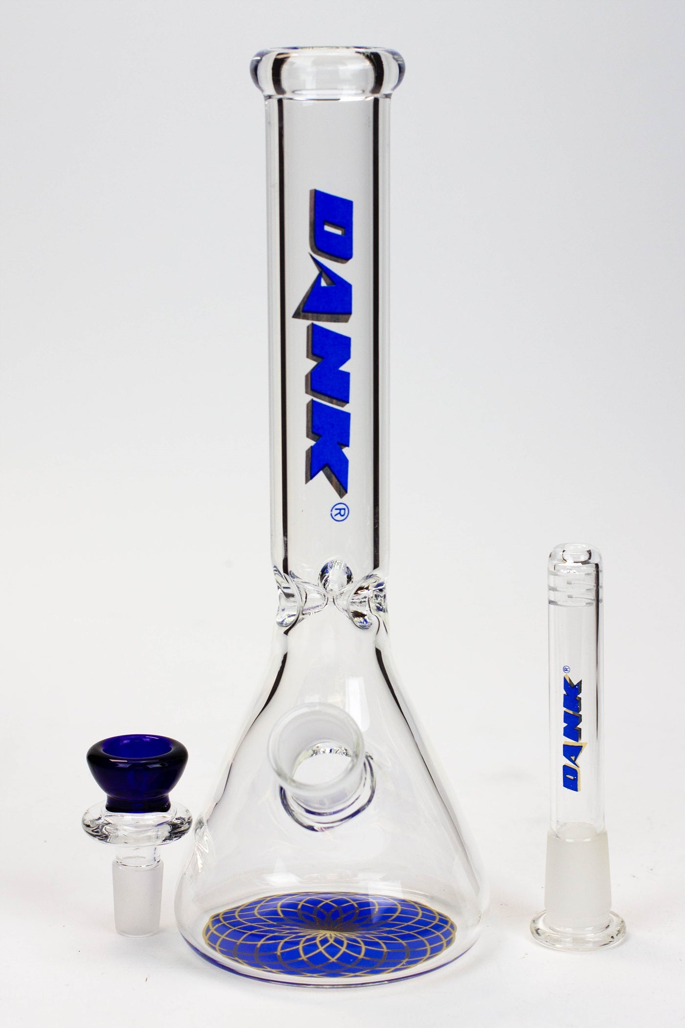 9.5" DANK beaker glass water bong