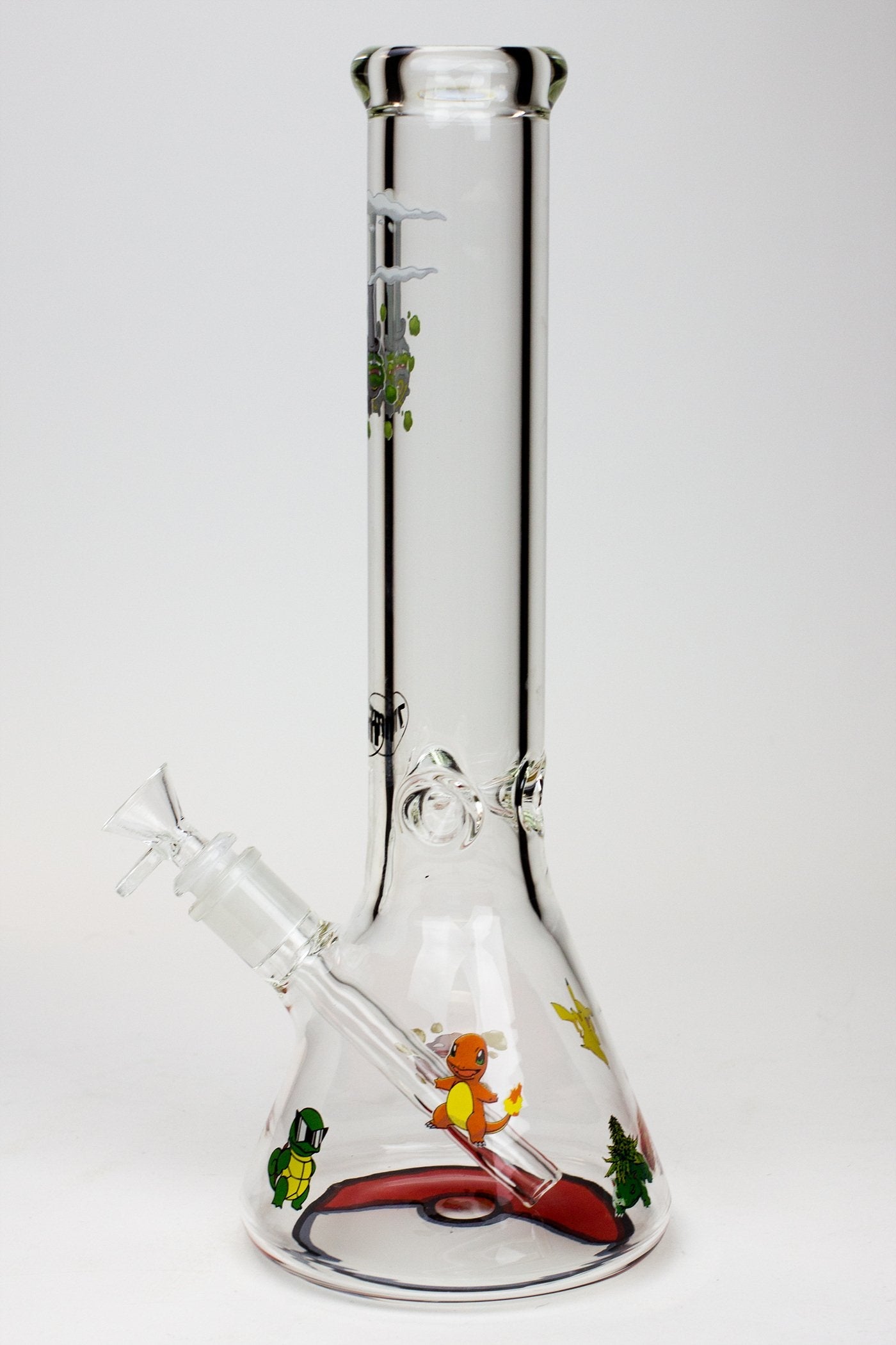 13.5" Cartoon 7 mm glass water beaker bong