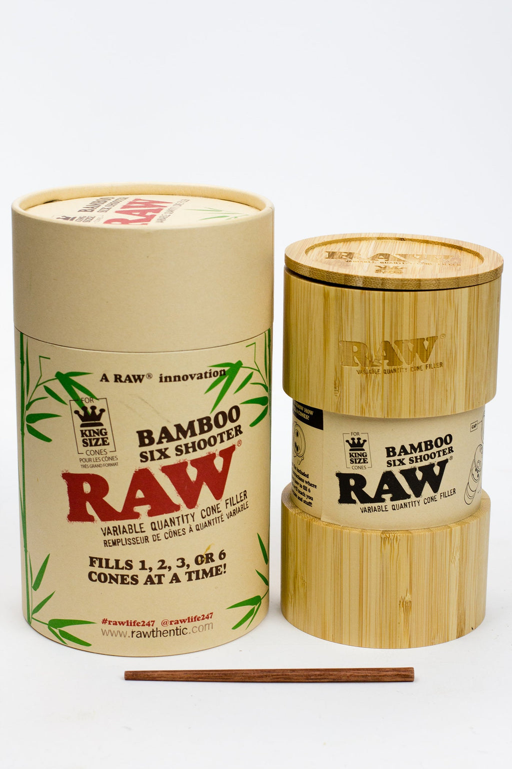 Raw Bamboo six shooter for King size cones