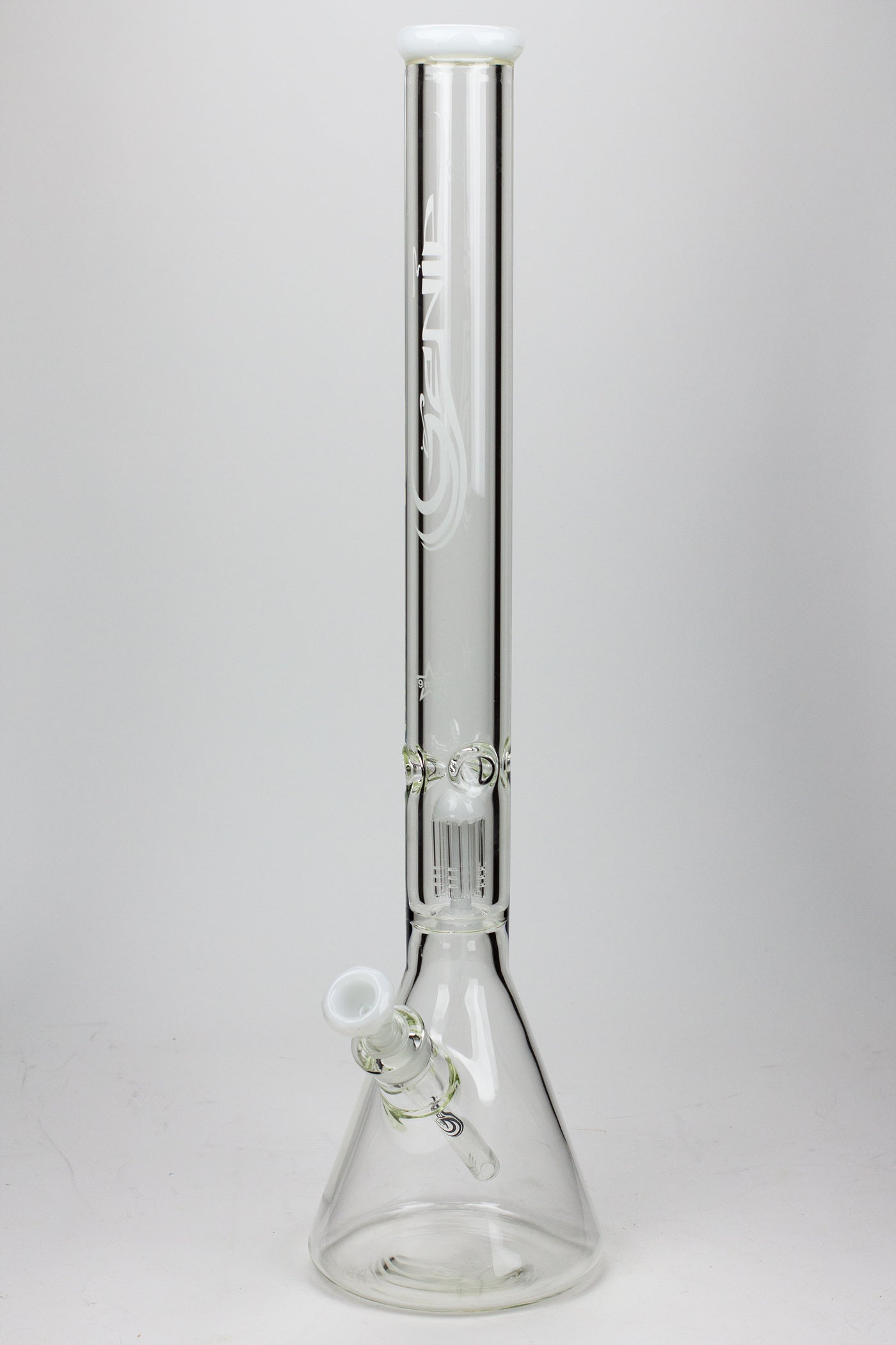 24" Genie 9 mm single percolator glass water bong