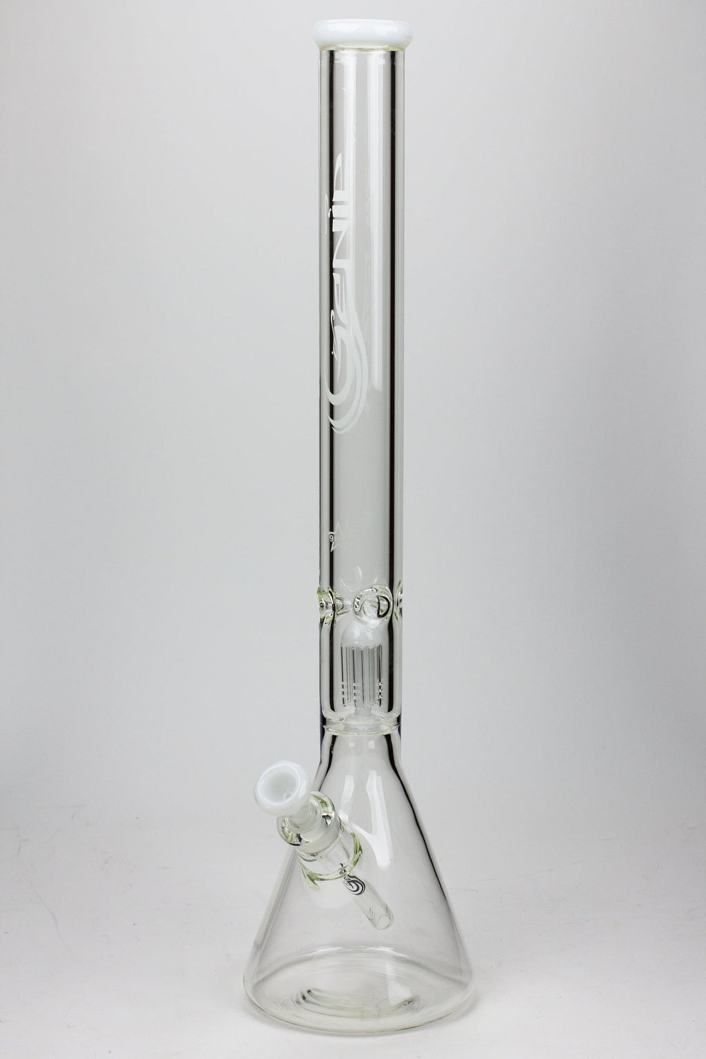 24" Genie 9 mm single percolator glass water bong