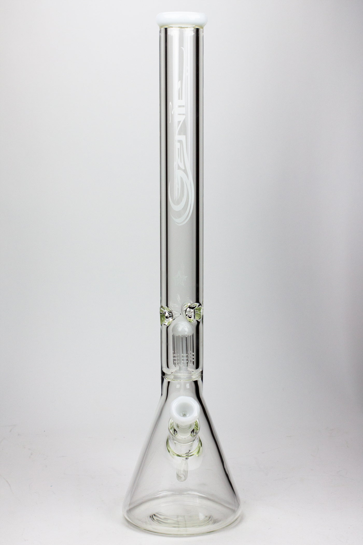 24" Genie 9 mm single percolator glass water bong