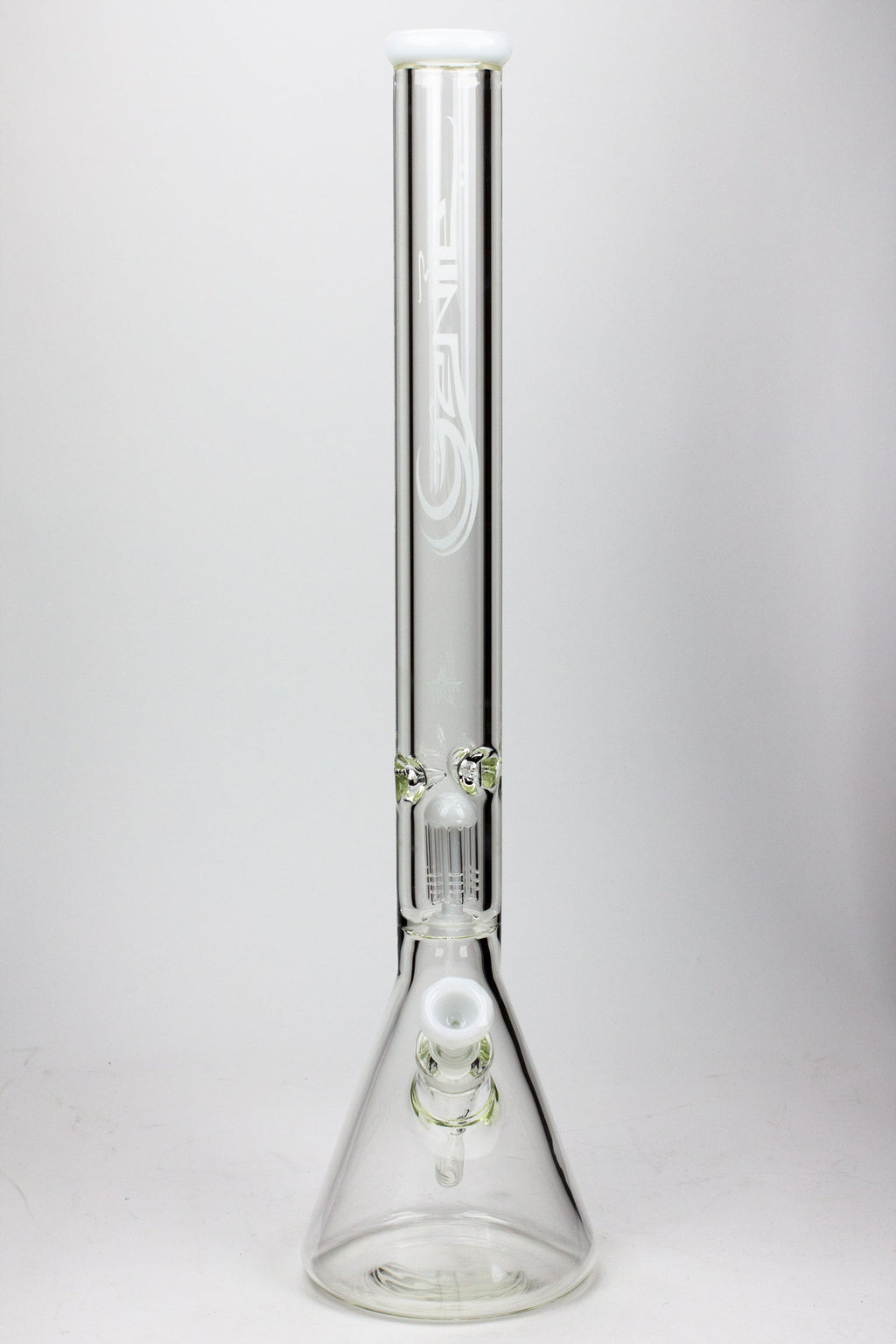 24" Genie 9 mm single percolator glass water bong