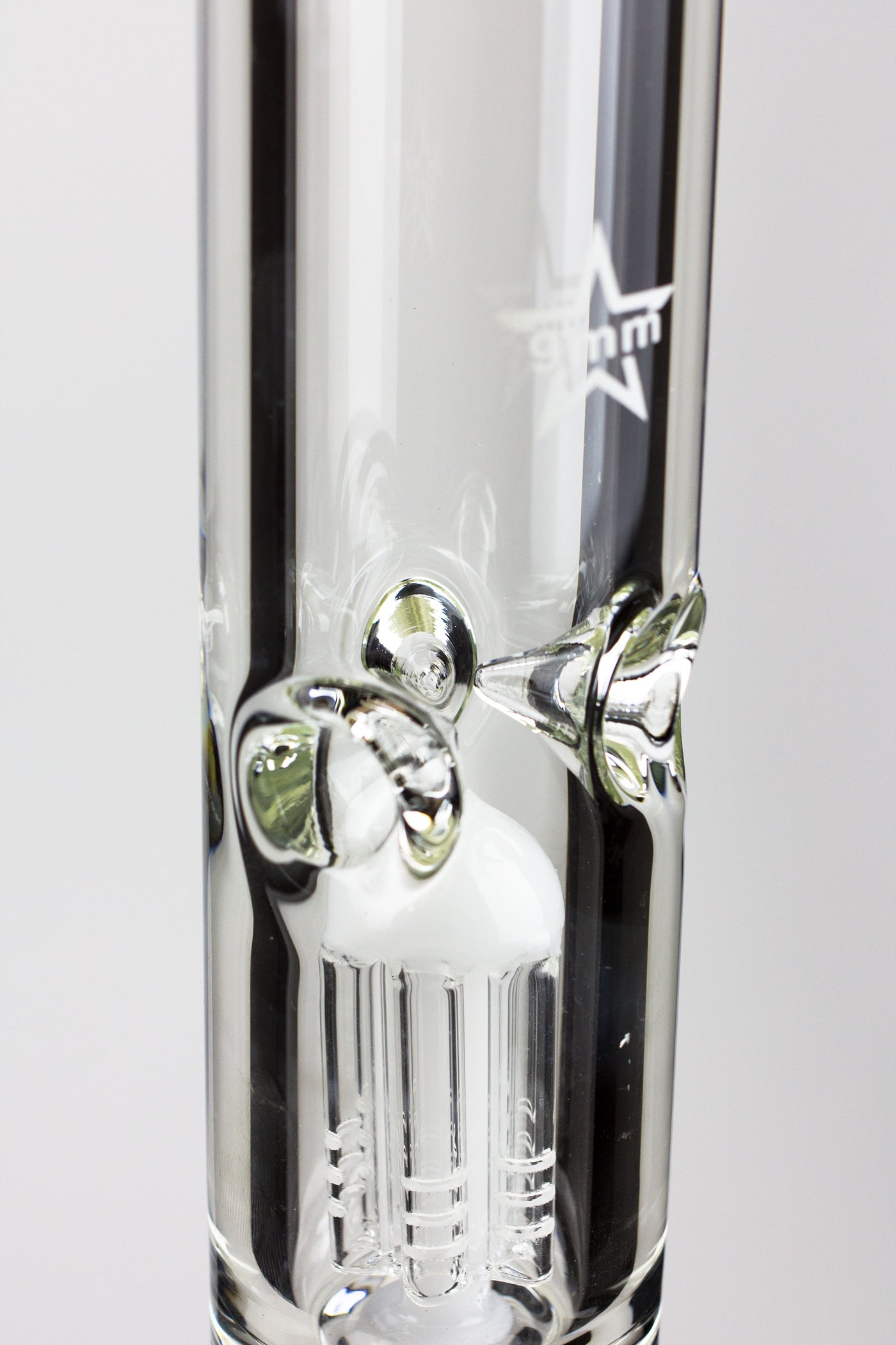 24" Genie 9 mm single percolator glass water bong