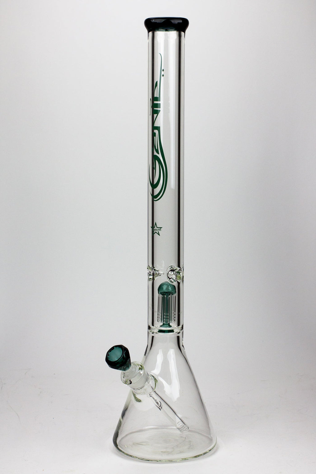 24" Genie 9 mm single percolator glass water bong