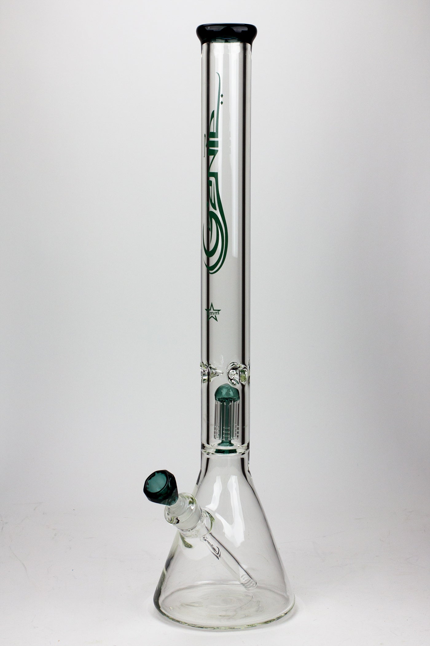 24" Genie 9 mm single percolator glass water bong
