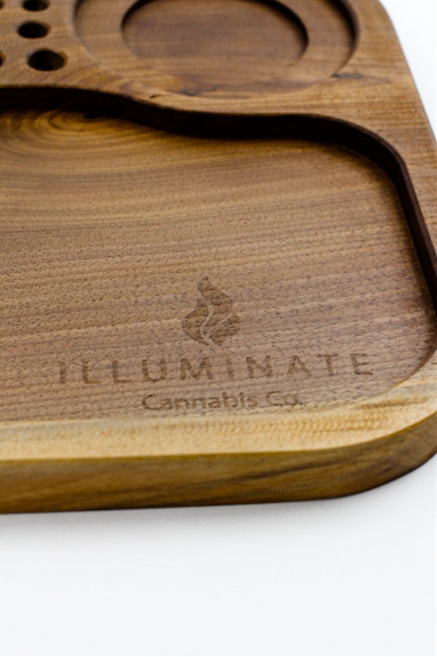 Walnut King size rolling tray Model 1