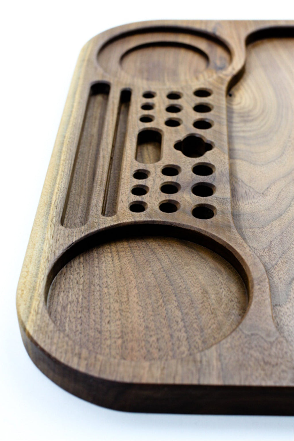 Walnut King size rolling tray Model 1