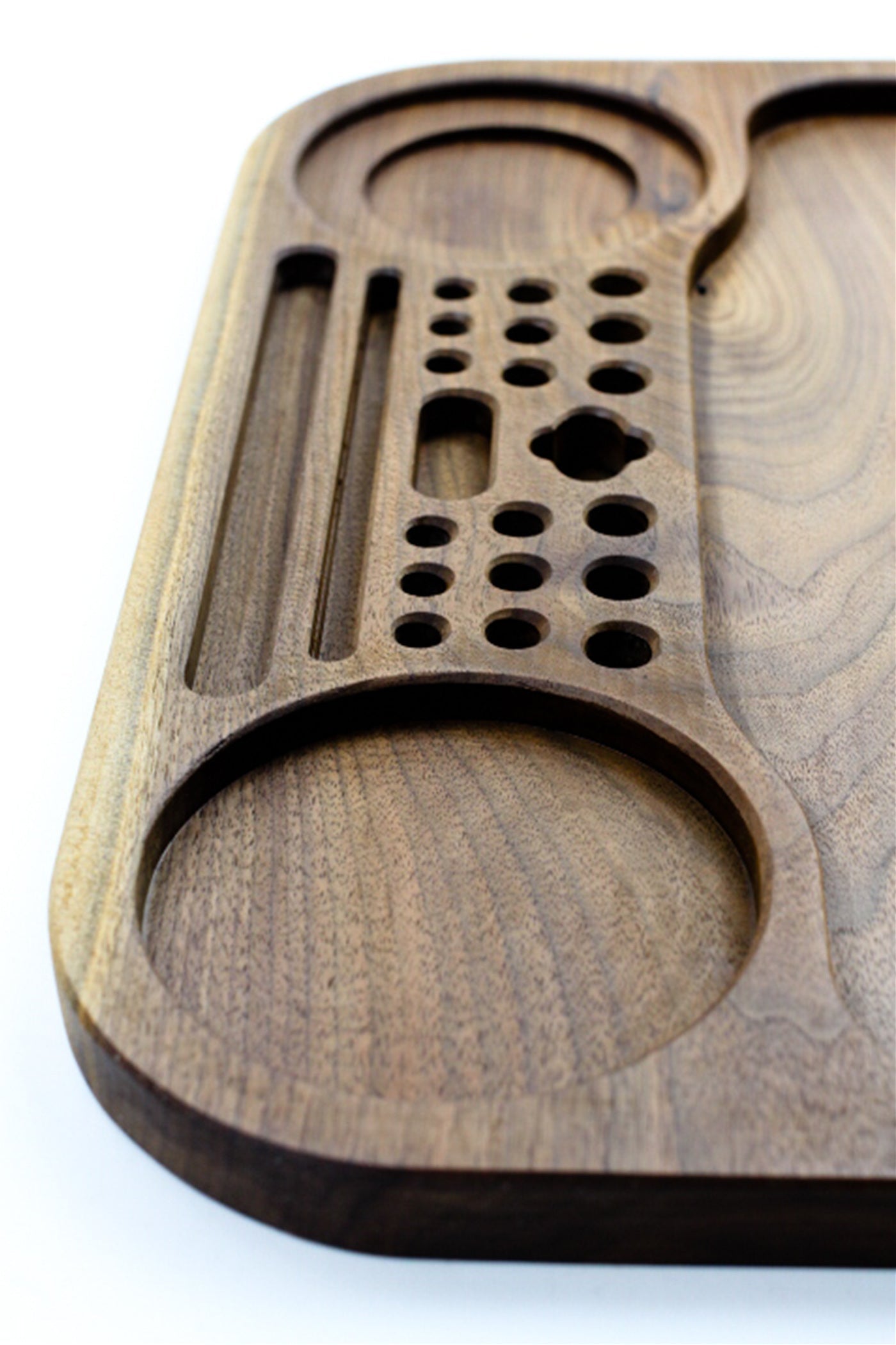 Walnut King size rolling tray Model 1
