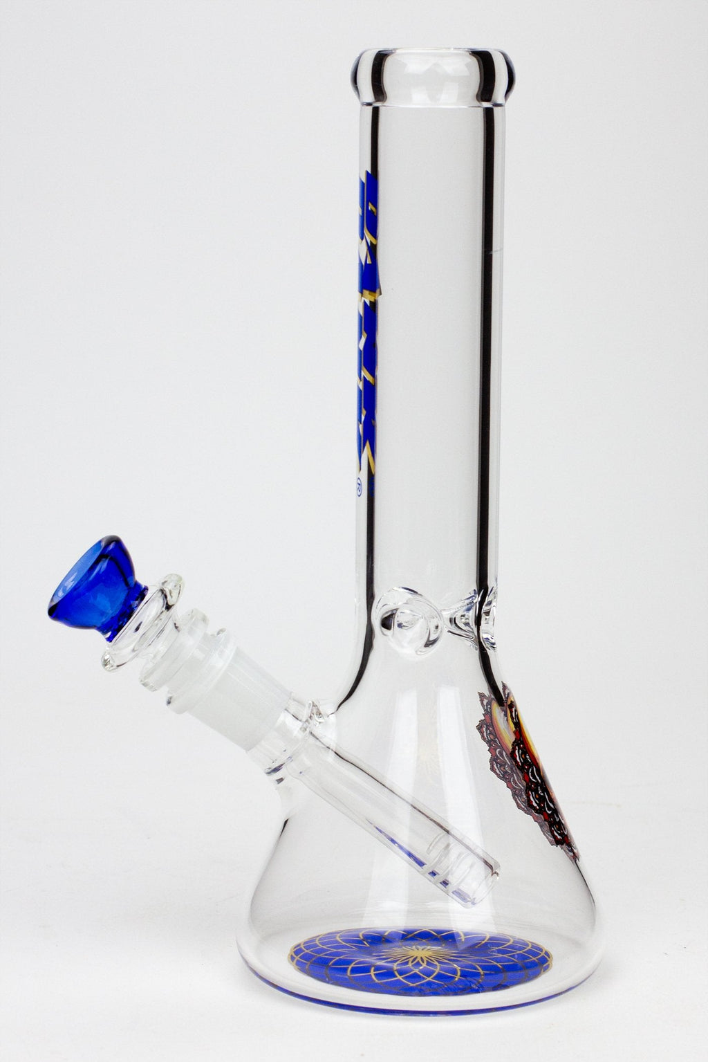 9.5" DANK beaker glass water bong (Wide / Skull)