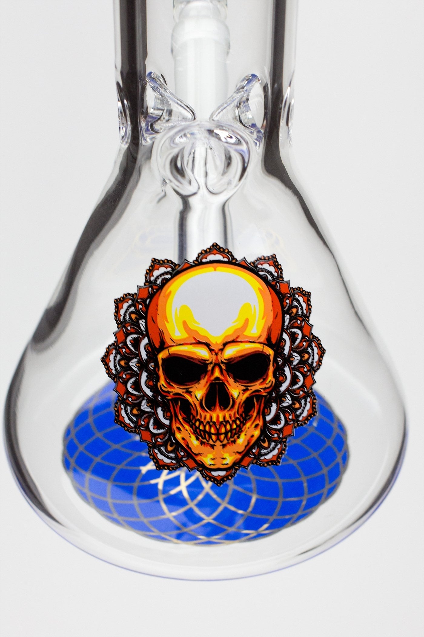 9.5" DANK beaker glass water bong (Wide / Skull)
