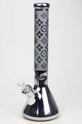 16" Luxury pattern 7 mm metallic beaker bong