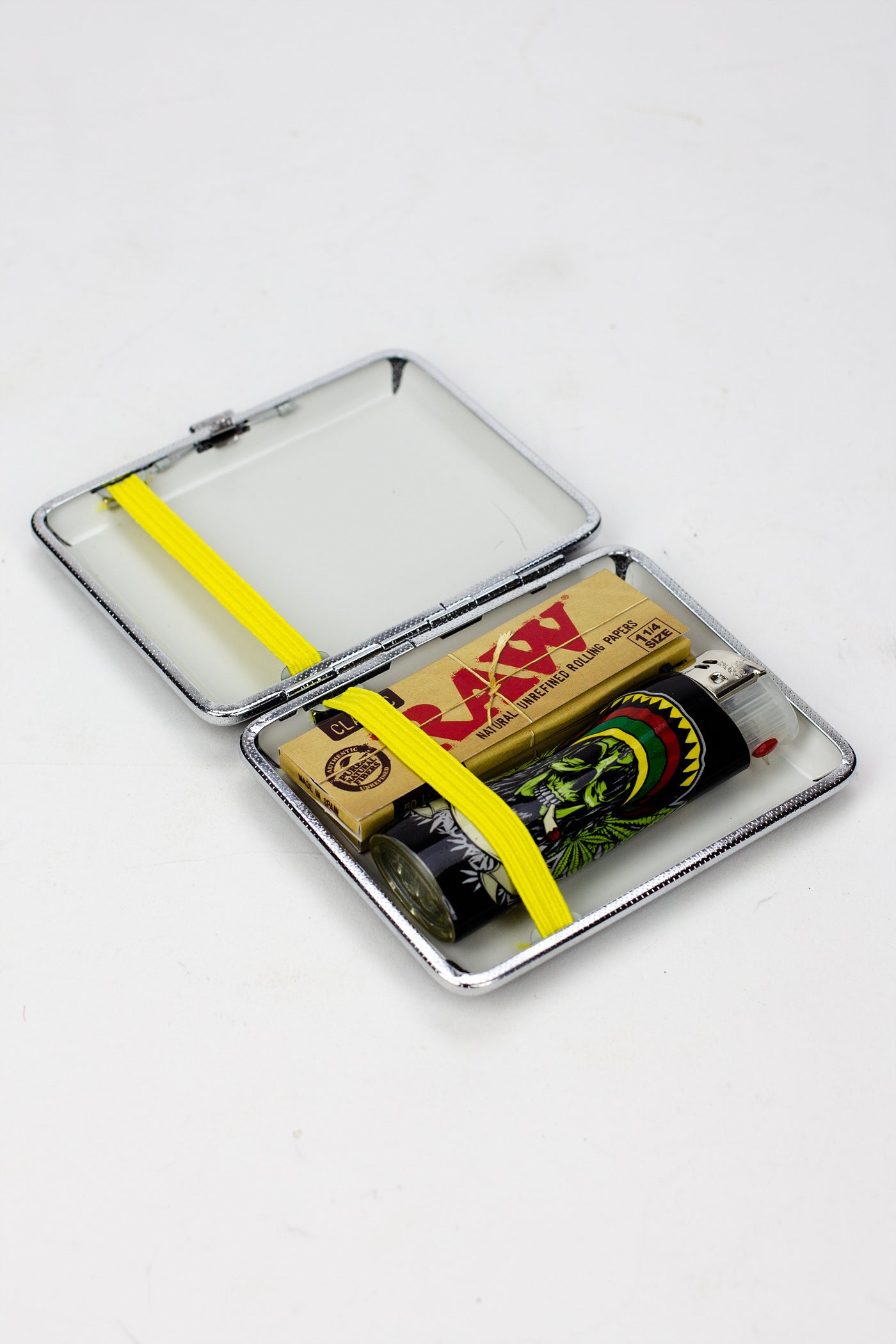 Metal Leather Cigarette Case Box of 12
