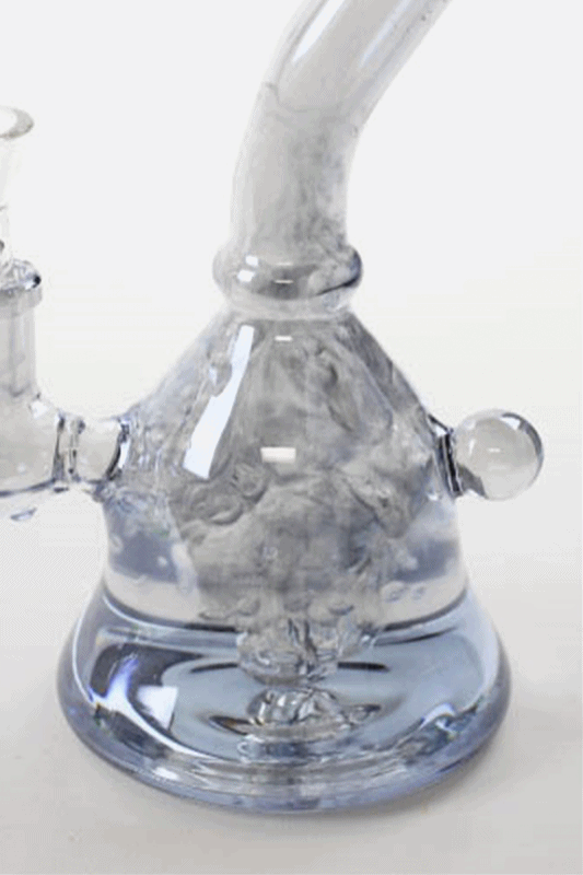 6" 2-in-1 fixed 3 hole diffuser bell Metallic tinted bubbler
