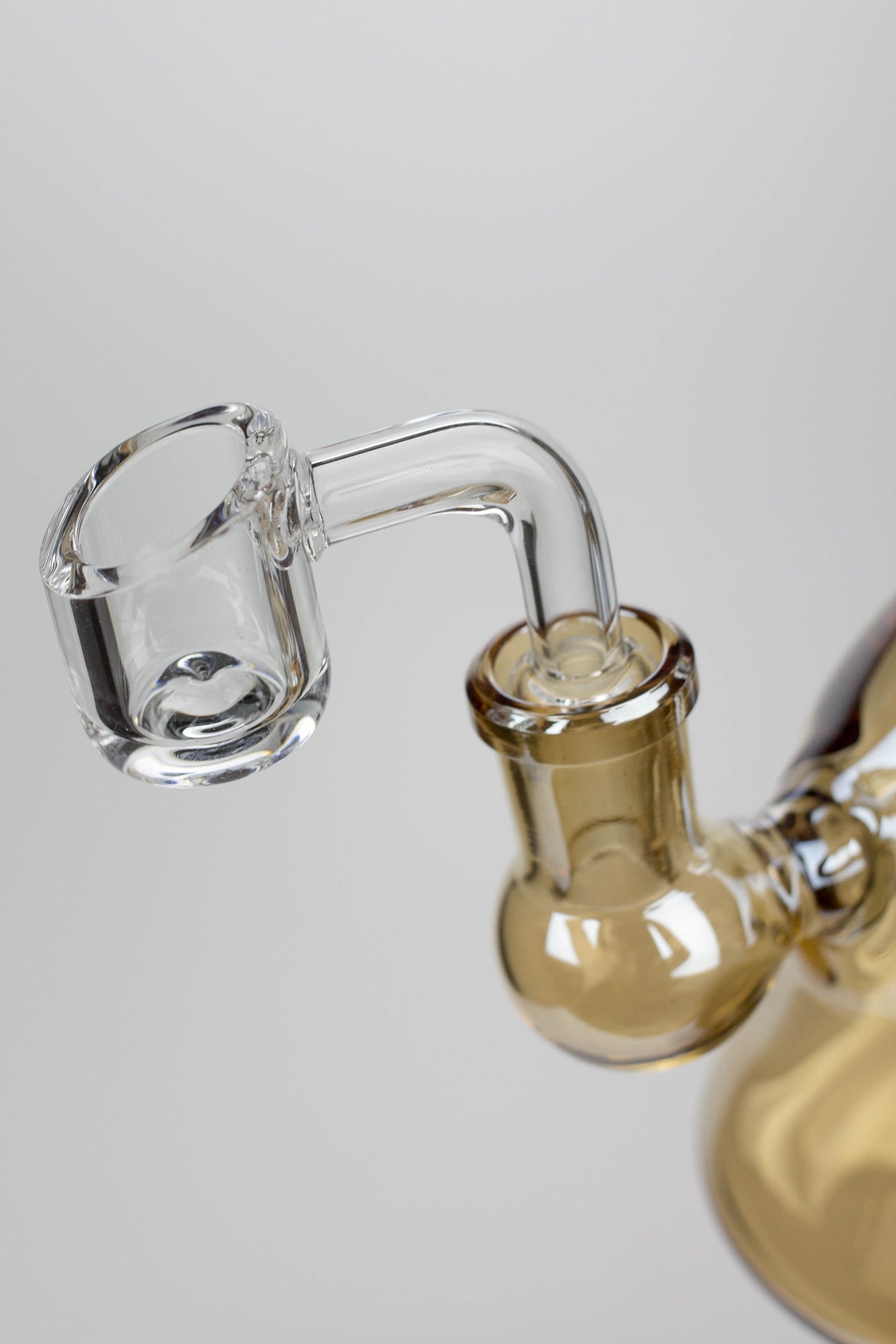 6" 2-in-1 fixed 3 hole diffuser bell Metallic tinted bubbler