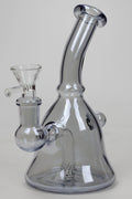 6" 2-in-1 fixed 3 hole diffuser bell Metallic tinted bubbler