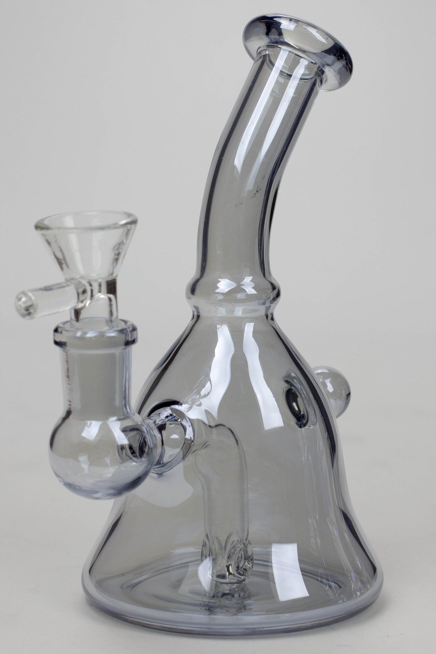 6" 2-in-1 fixed 3 hole diffuser bell Metallic tinted bubbler