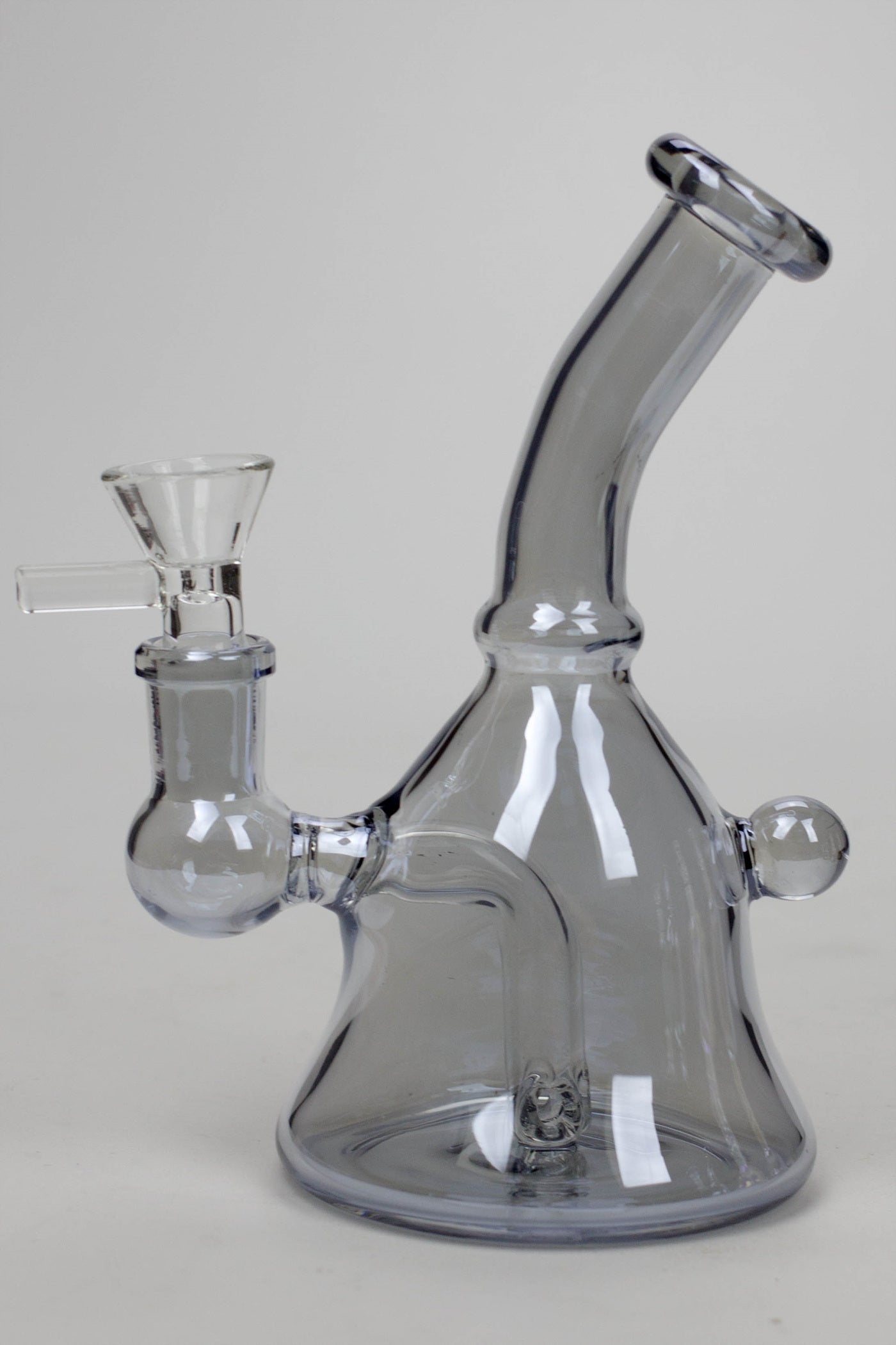 6" 2-in-1 fixed 3 hole diffuser bell Metallic tinted bubbler