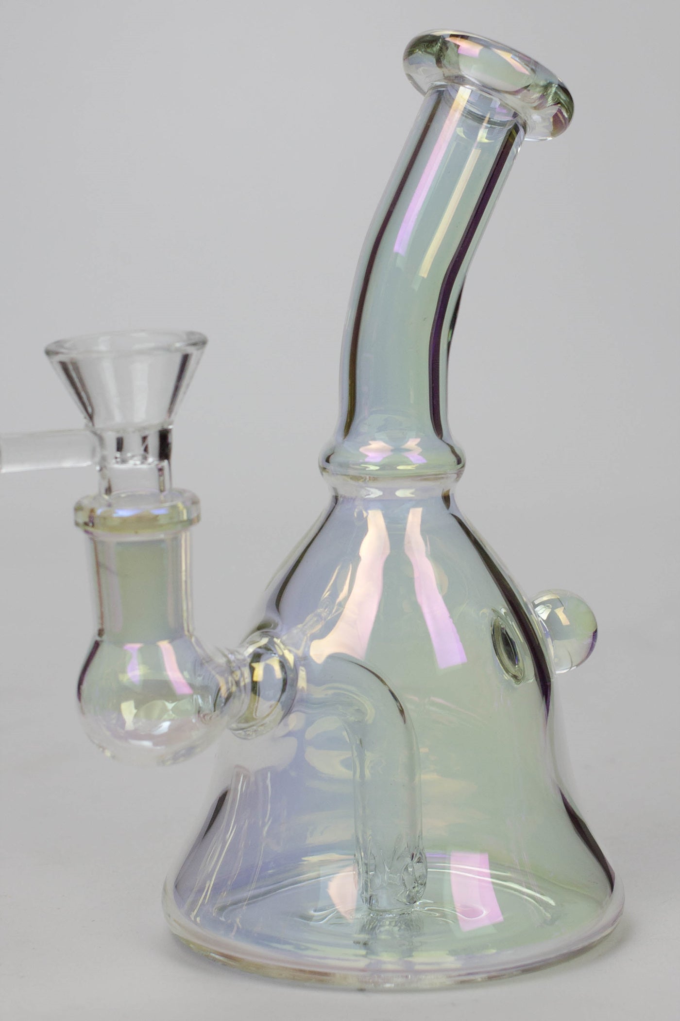 6" 2-in-1 fixed 3 hole diffuser bell Metallic tinted bubbler