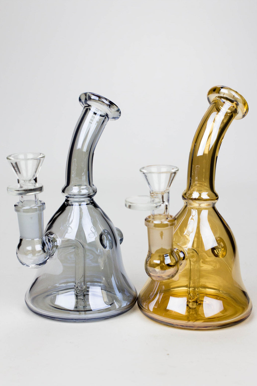 6" fixed 3 hole diffuser bell Metallic tinted bubbler