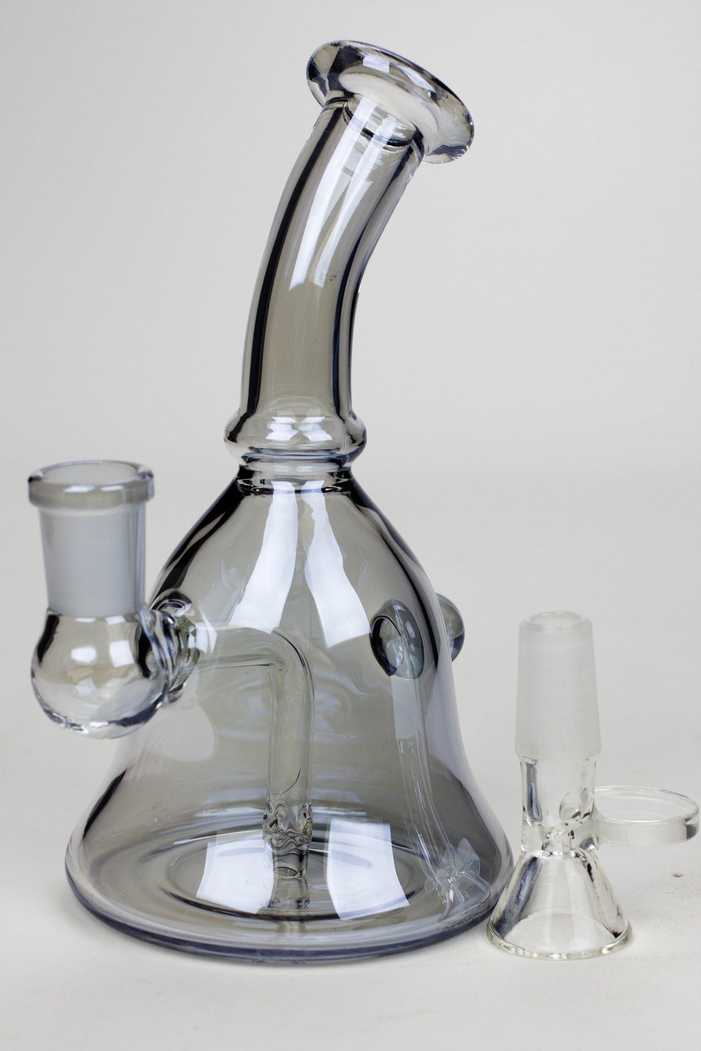 6" fixed 3 hole diffuser bell Metallic tinted bubbler