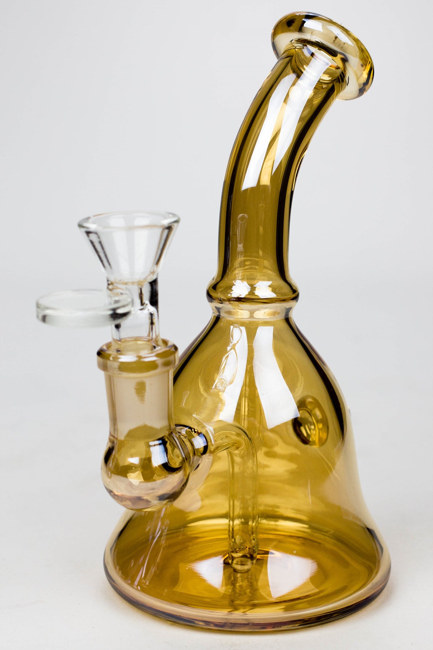6" fixed 3 hole diffuser bell Metallic tinted bubbler