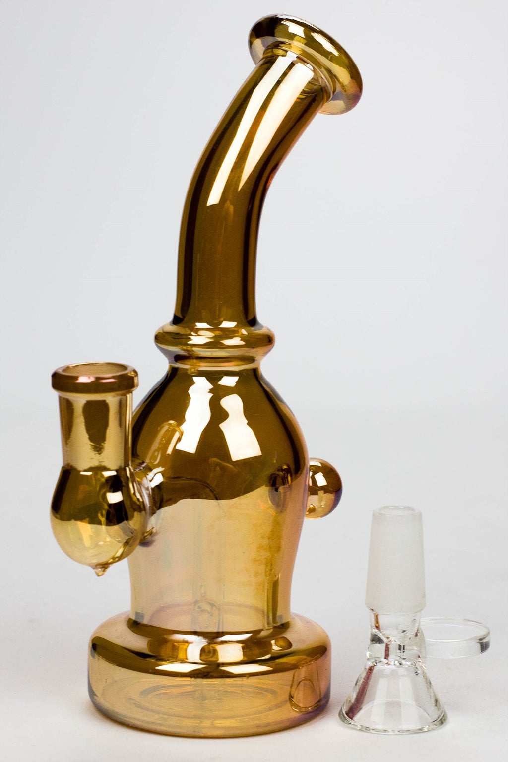 6.5" fixed 3 hole diffuser Metallic tinted bubbler