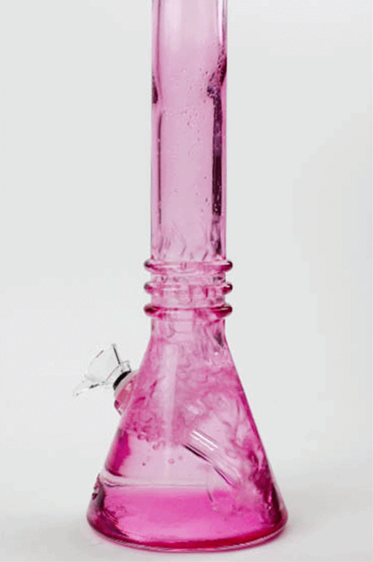12" Blueberry colored soft glass water bong ( HX4003 )