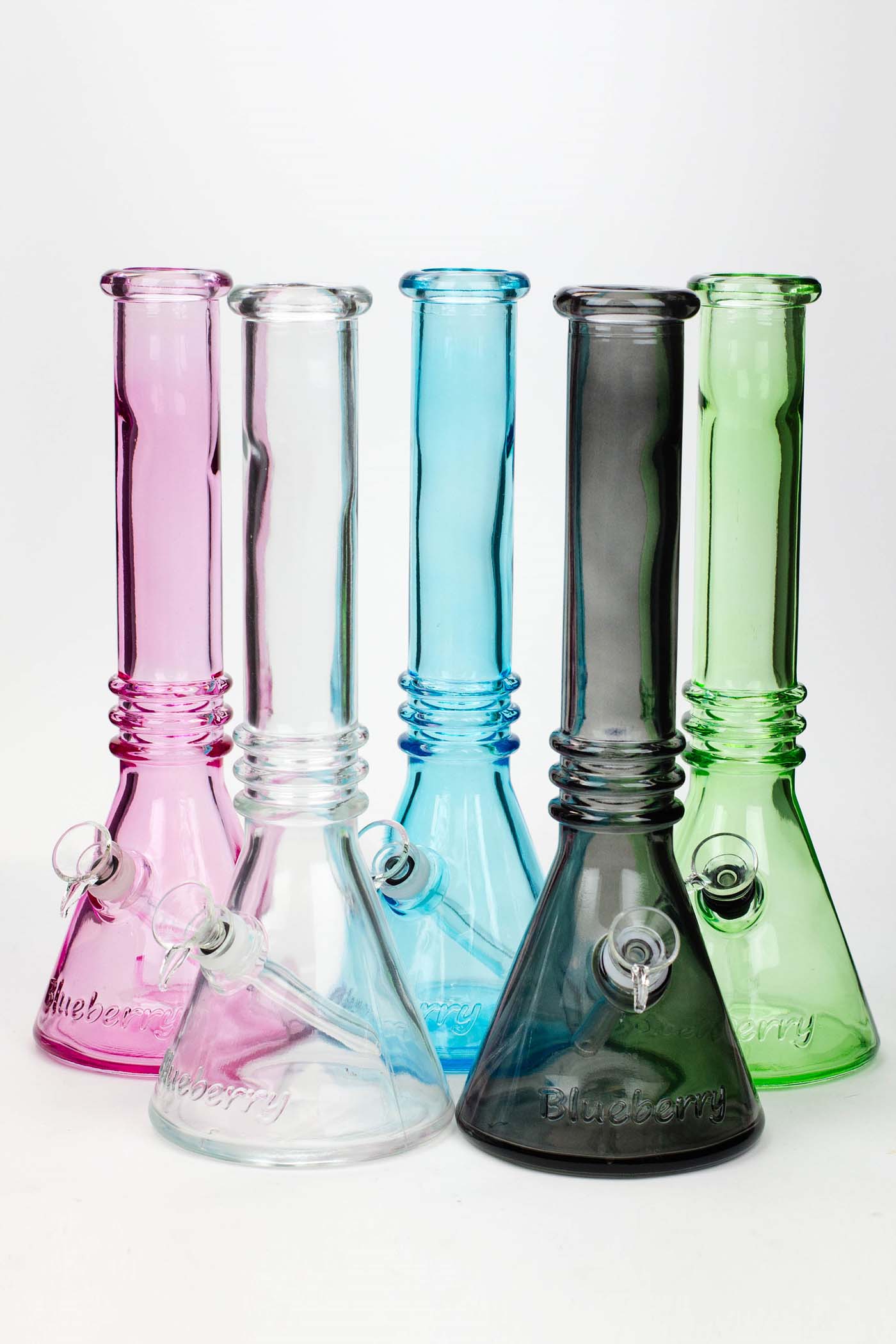 12" Blueberry colored soft glass water bong ( HX4003 )