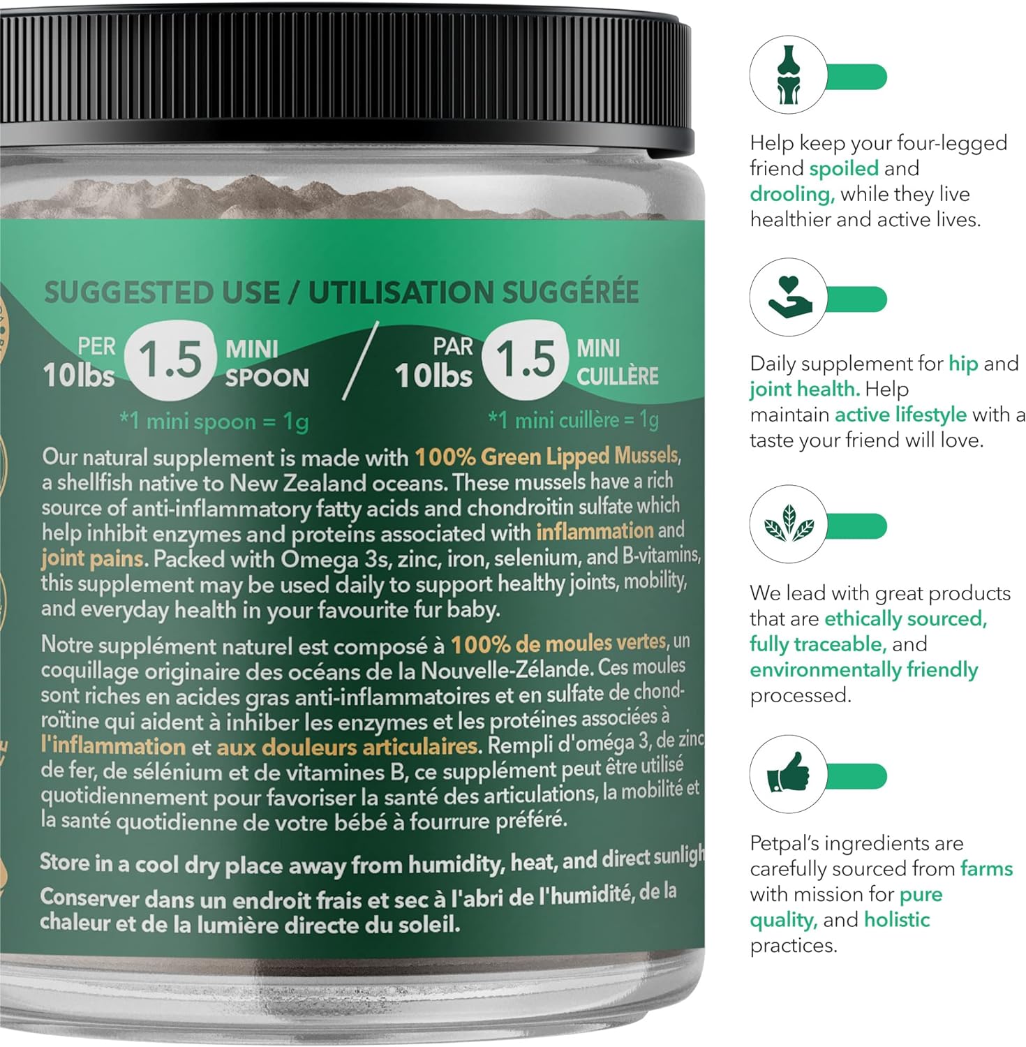 PetPal | New Zealand Green Mussel Powder for Dogs