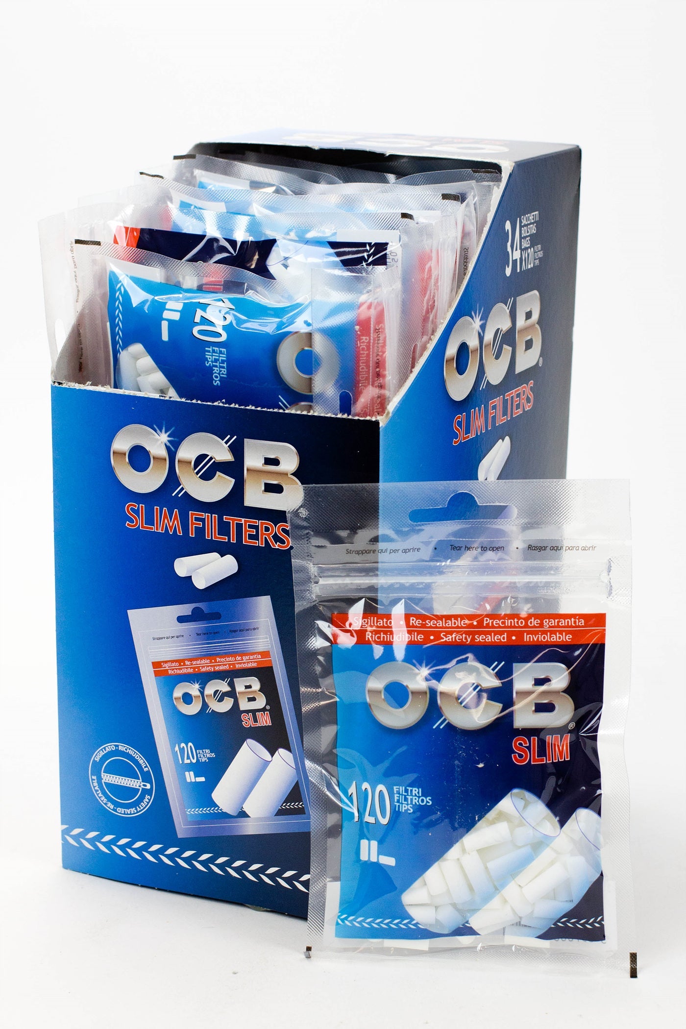 OCB Slim Filters Box of 34