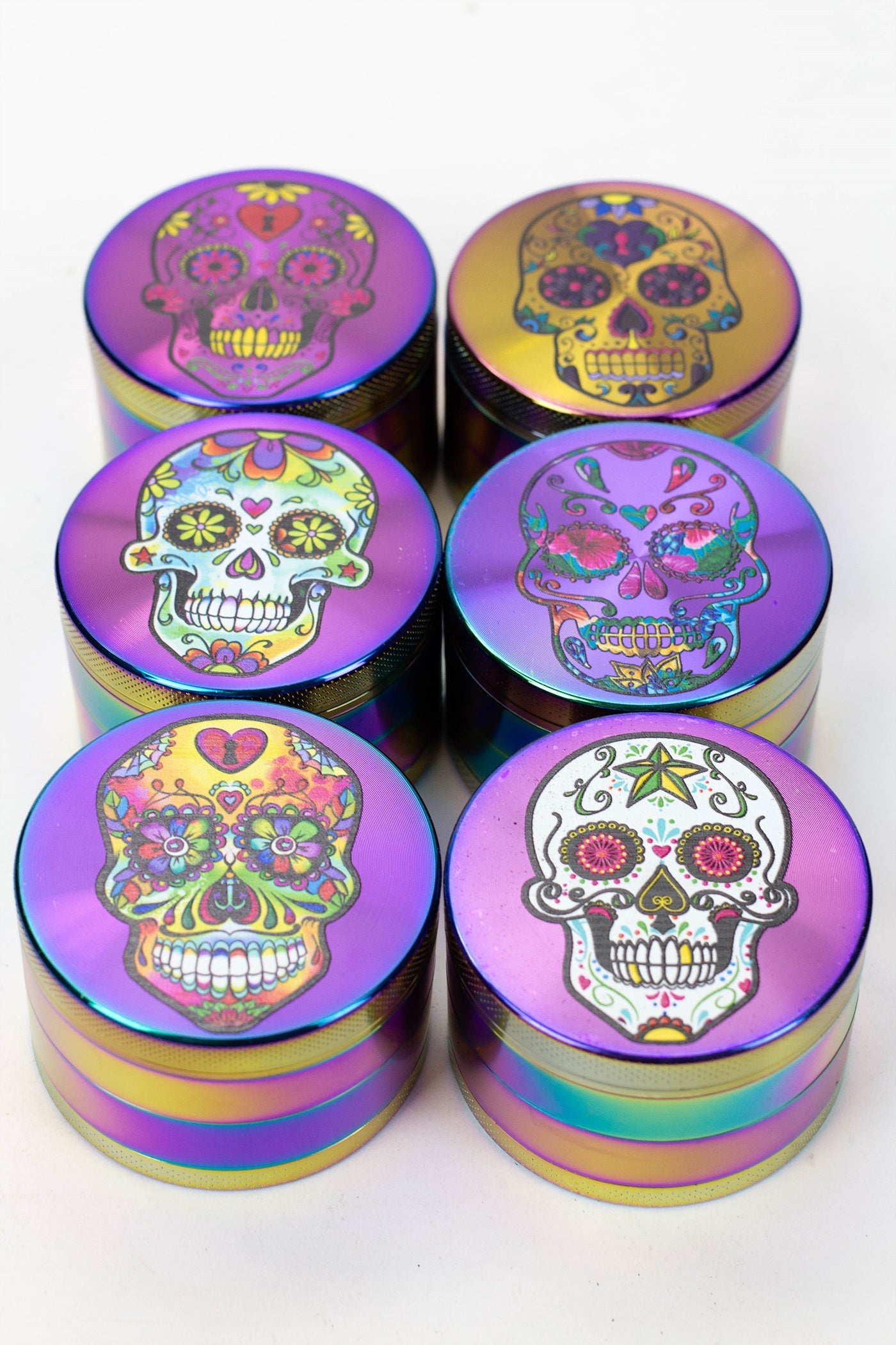 4 parts Skull rainbow grinder Box of 6
