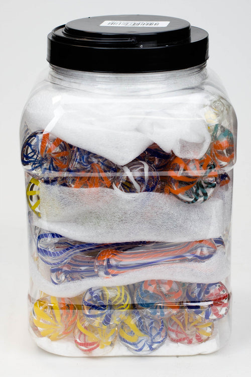 3" Soft glass hand pipe Jar of 50