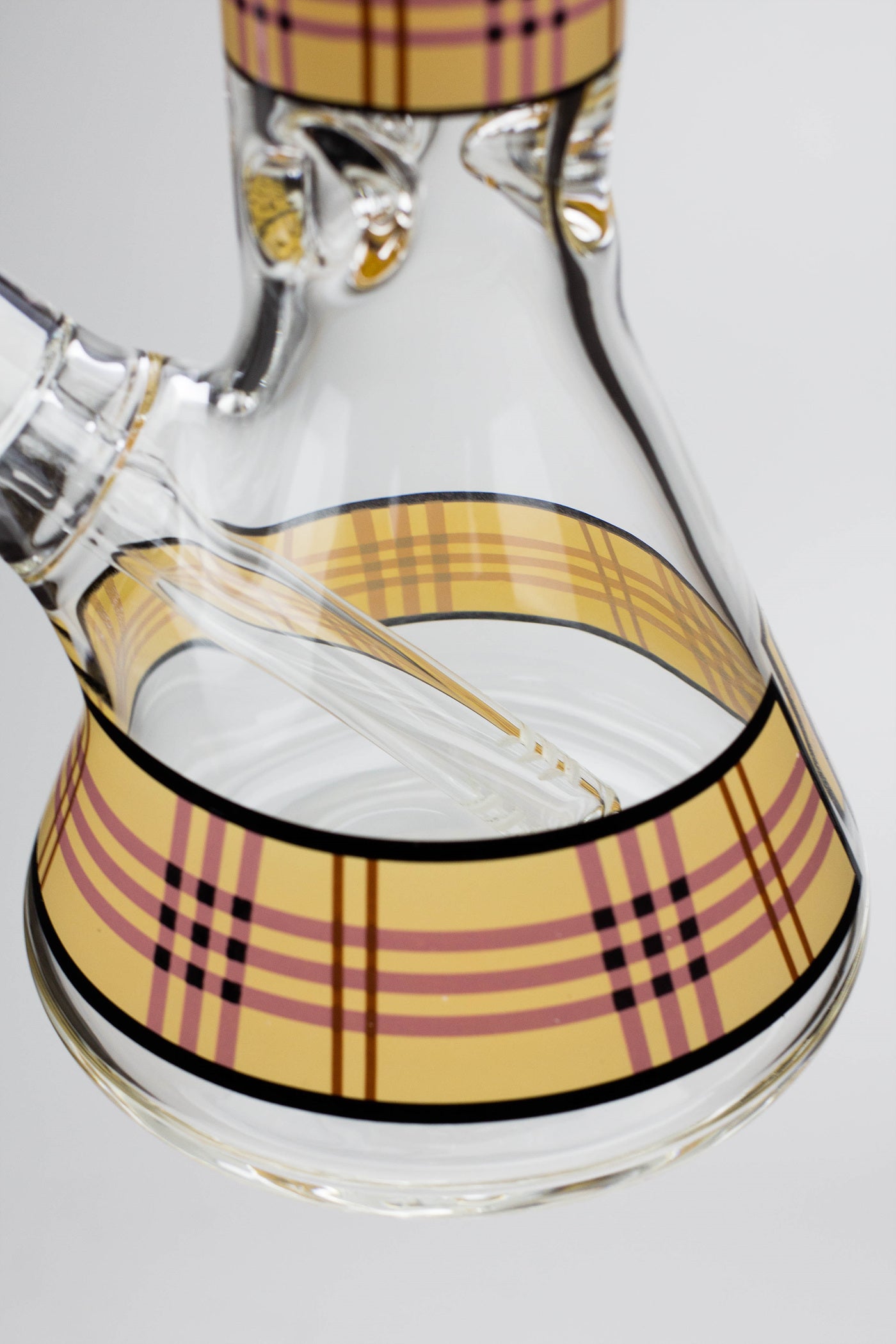 17.5" Check pattern 9 mm glass beaker bong