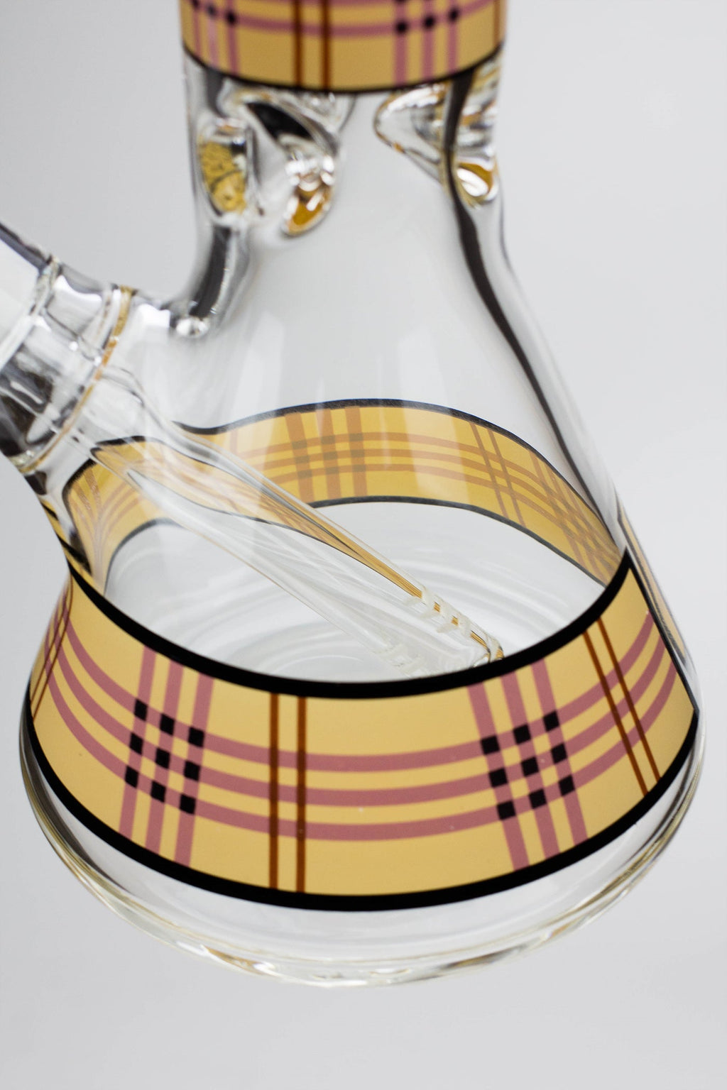 17.5" Check pattern 9 mm glass beaker bong