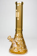14" Infyniti embossed diamond beaker 7 mm glass bong