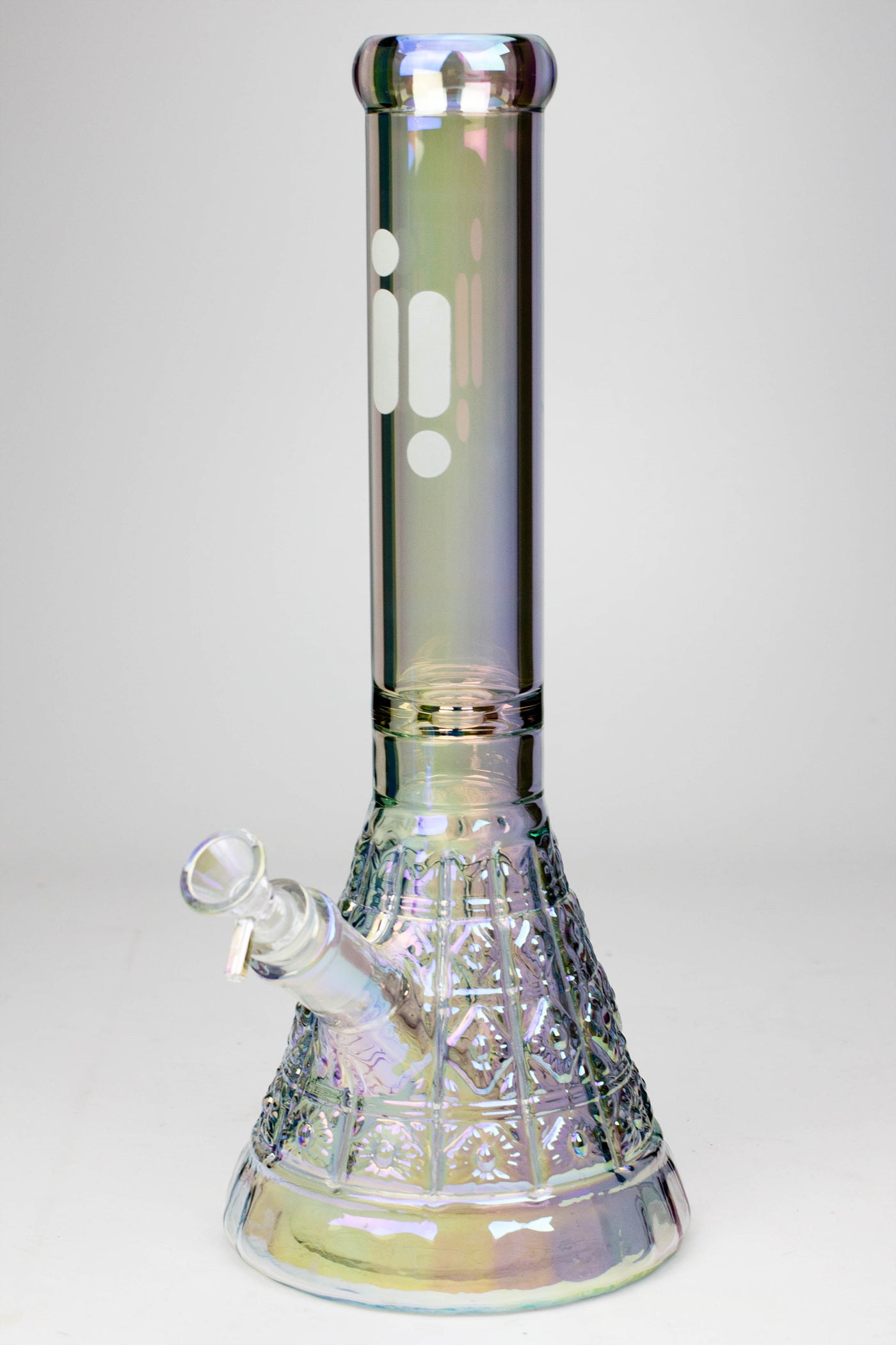 14" Infyniti embossed diamond beaker 7 mm glass bong
