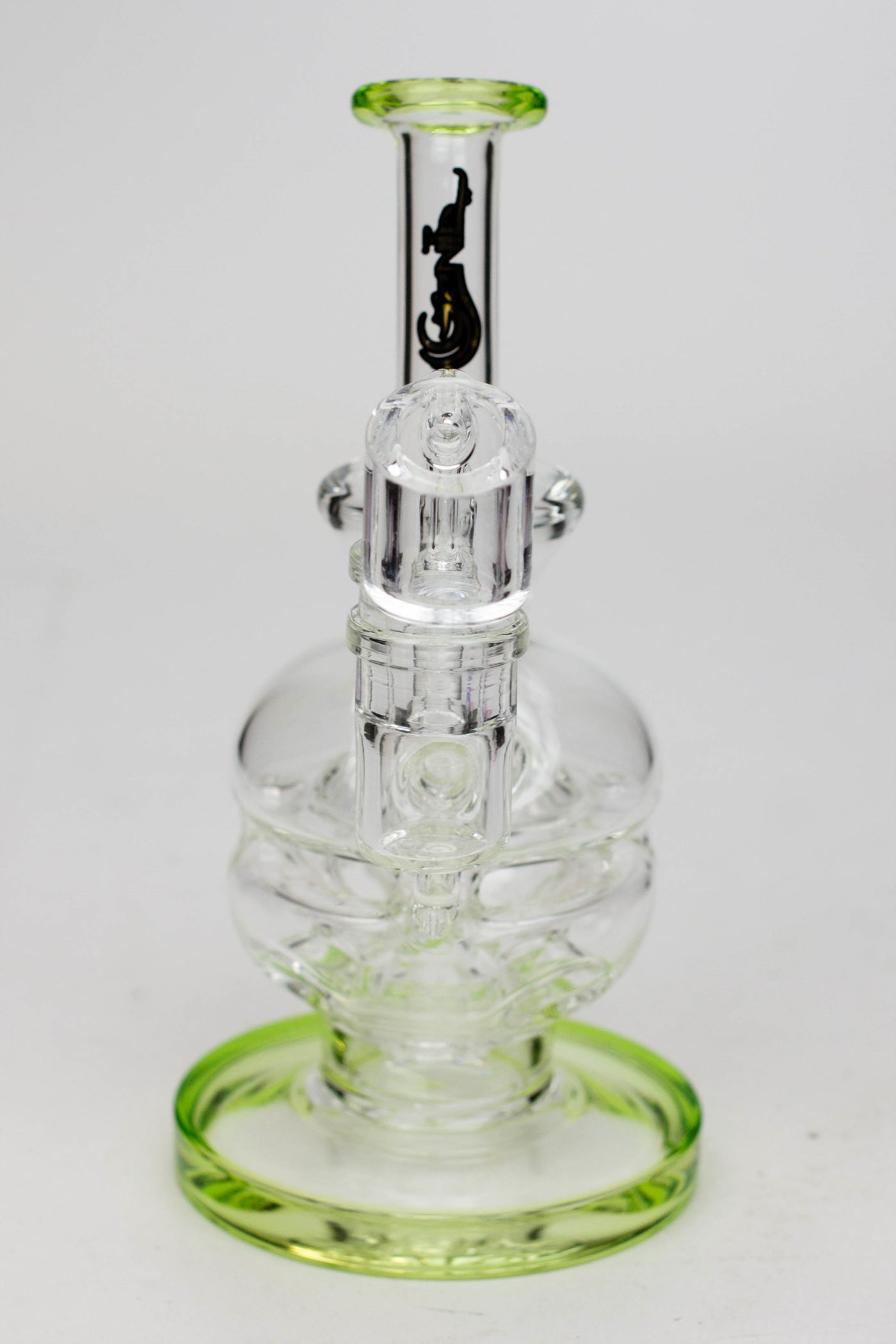 6" Genie Double glass recycle rig with shower head diffuser