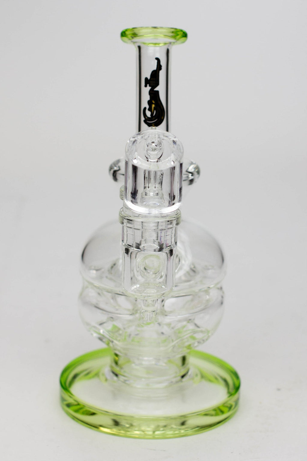 6" Genie Double glass recycle rig with shower head diffuser