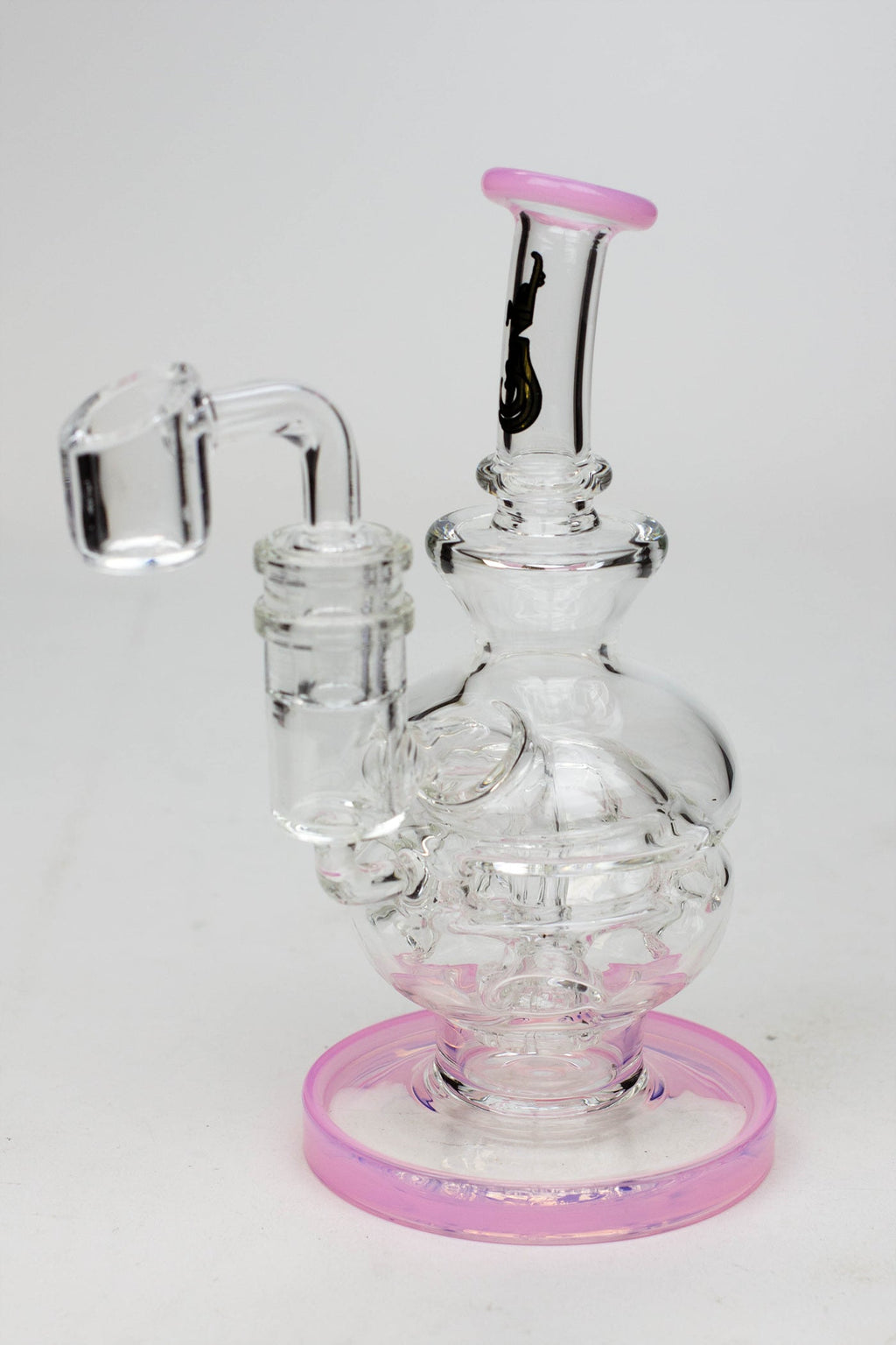 6" Genie Double glass recycle rig with shower head diffuser