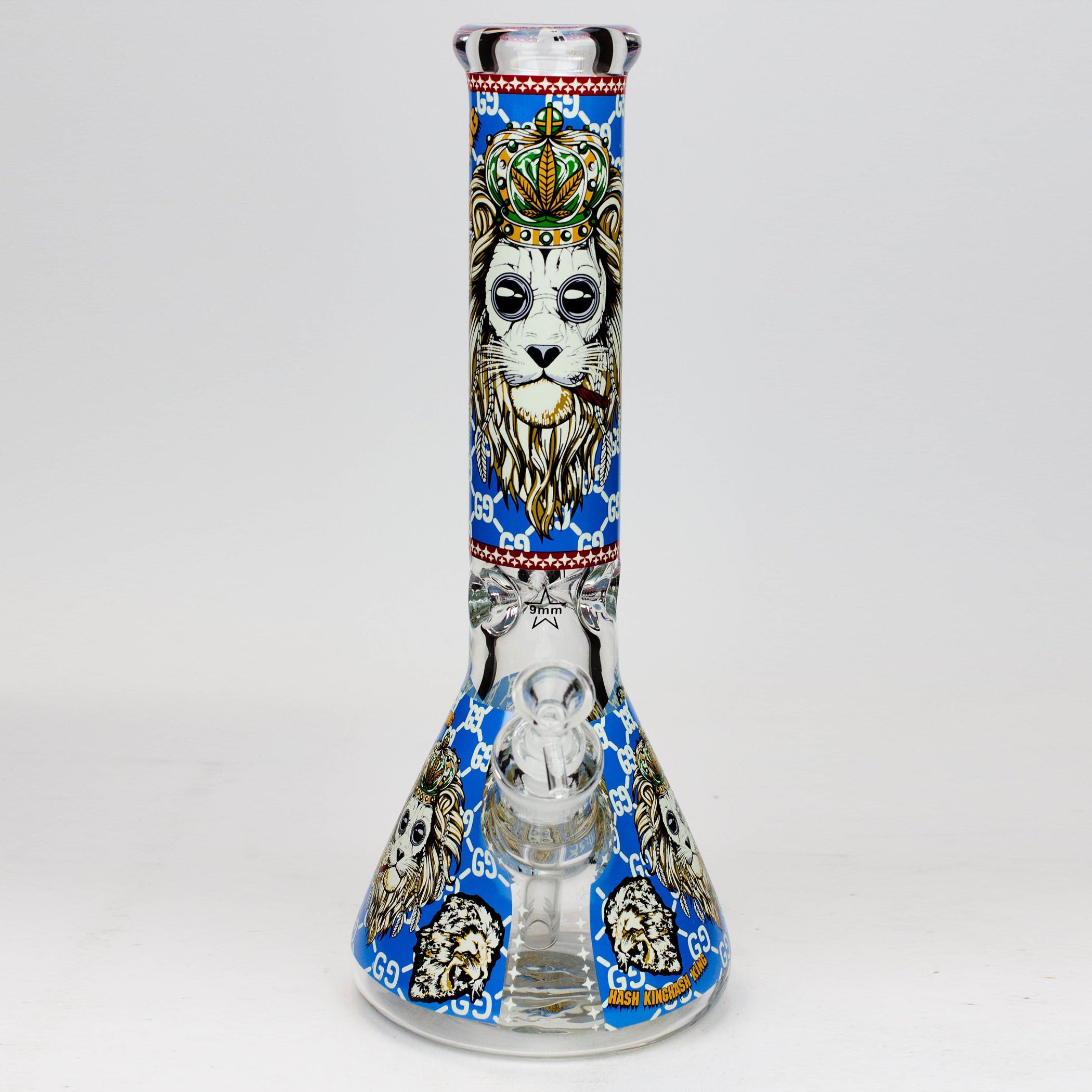 14" Hash King Glow in the dark 9 mm glass bong