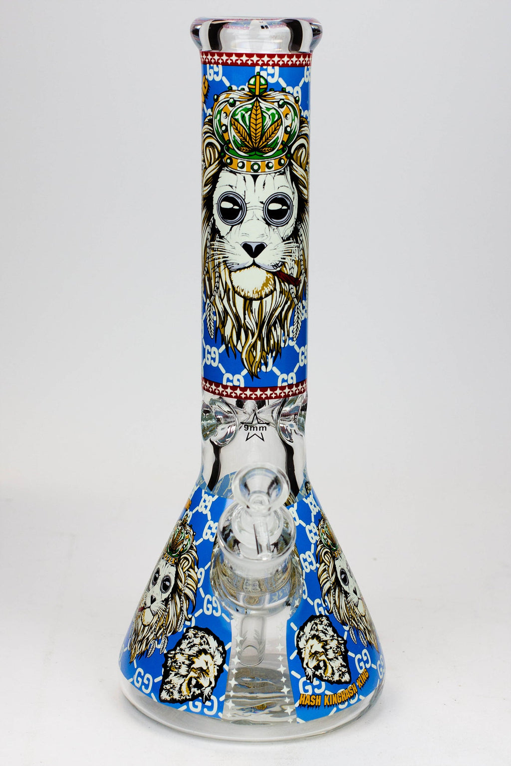 14" Hash King Glow in the dark 9 mm glass bong