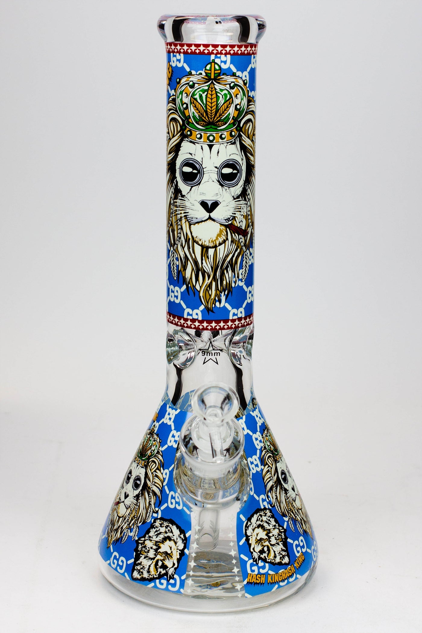 14" Hash King Glow in the dark 9 mm glass bong