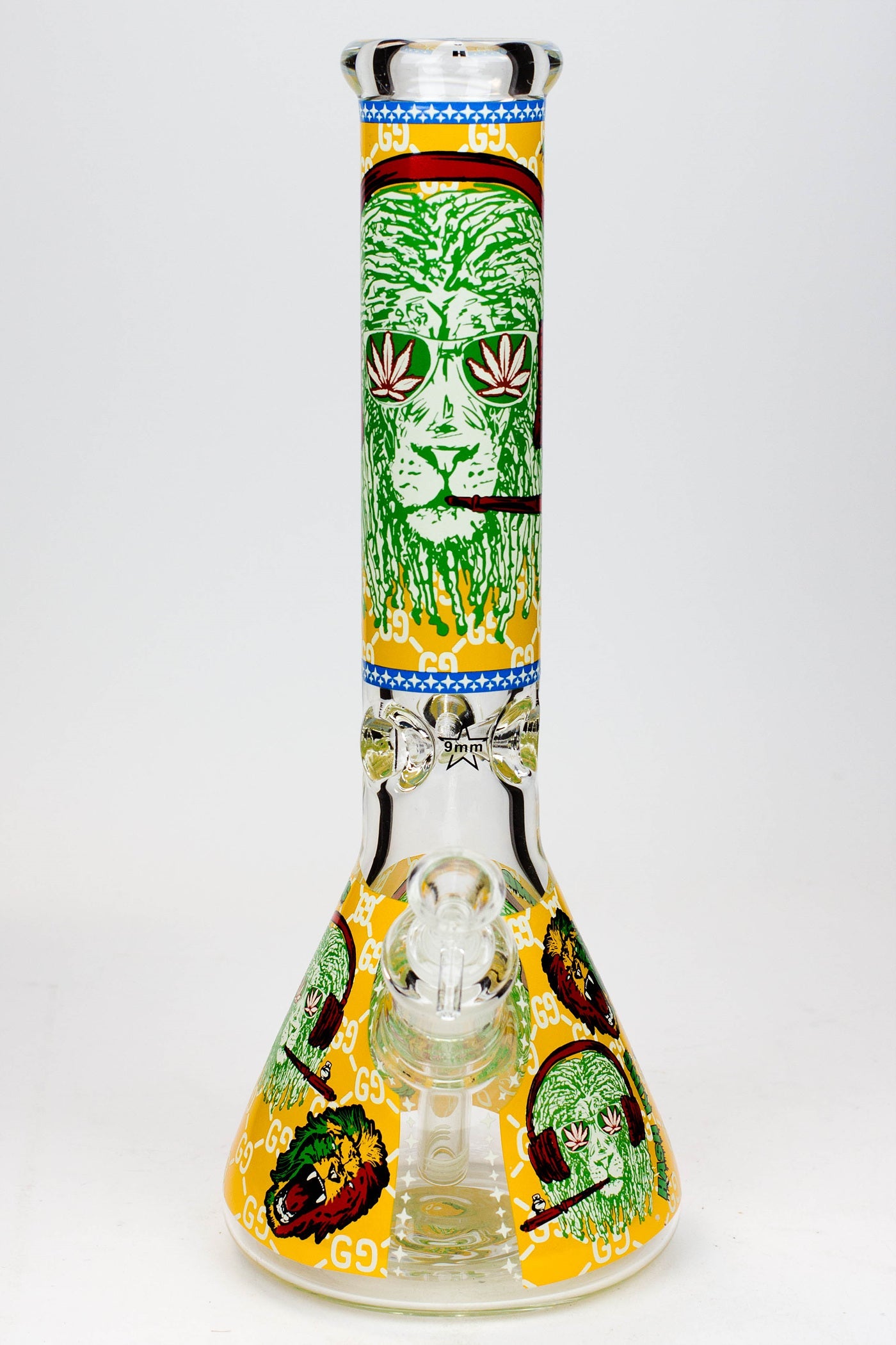 14" Hash King Glow in the dark 9 mm glass bong