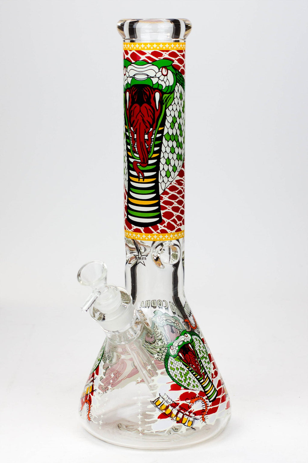 14" King Cobra Glow in the dark 9 mm glass bong